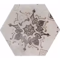 کاشی فخار رفسنجان مدل شش گوش اسنو دکور 20*23