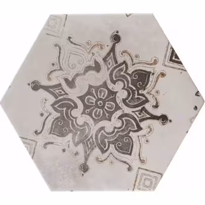 کاشی فخار رفسنجان مدل شش گوش اسنو دکور 20*23