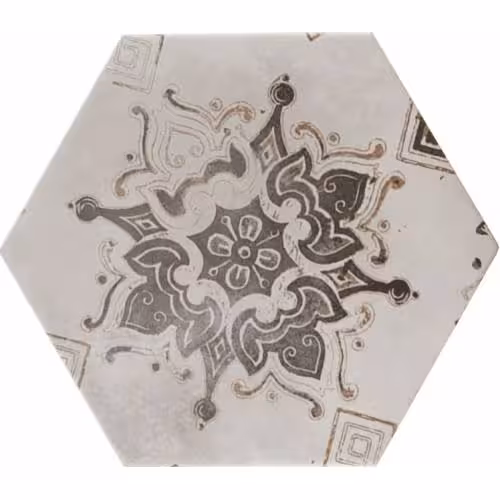 کاشی فخار رفسنجان مدل شش گوش اسنو دکور 20*23