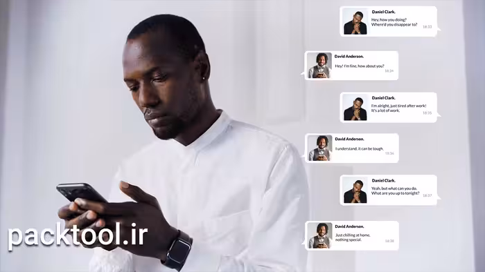 دانلود پروژه آماده الگوی ساخت انیمیشن چت افتر افکت Text Message - پک تول