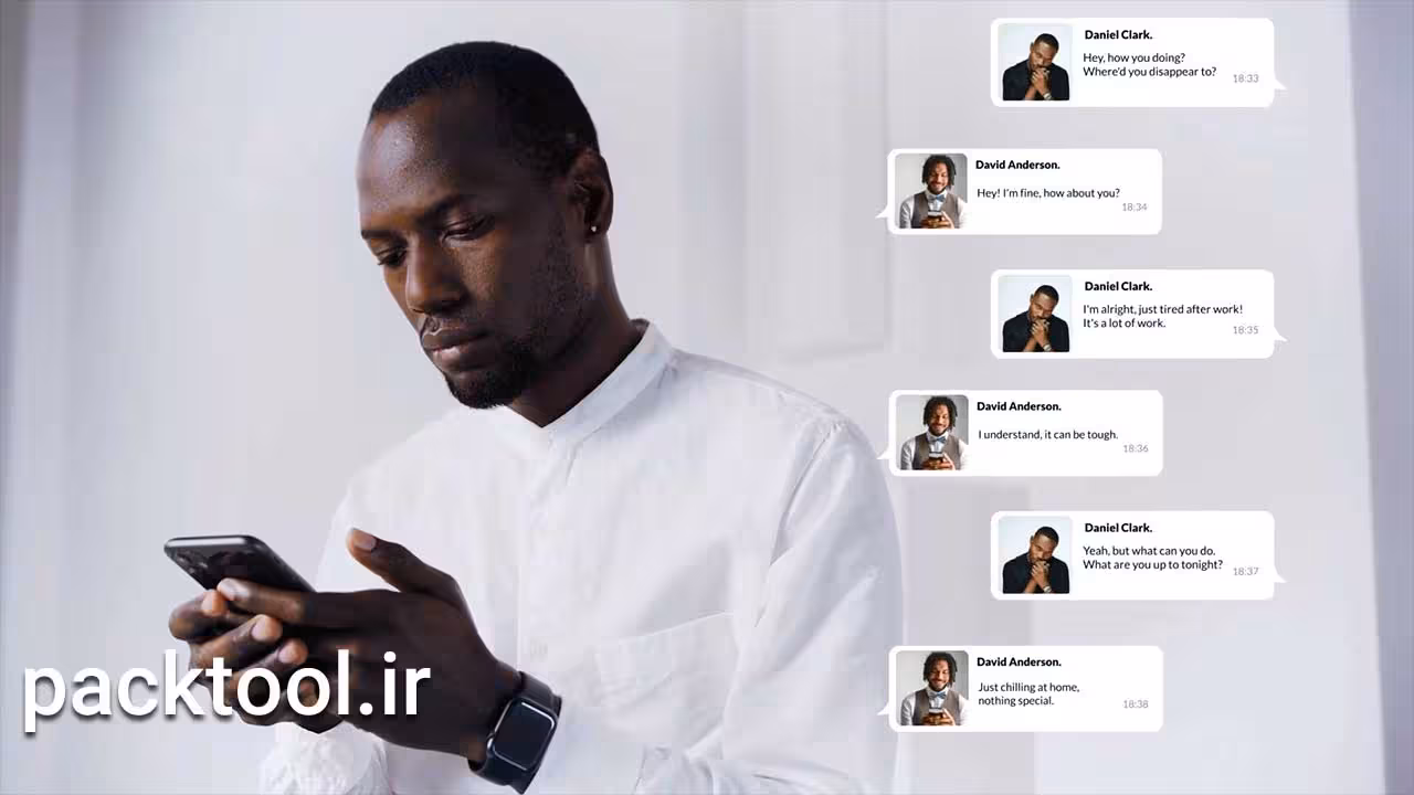 دانلود پروژه آماده الگوی ساخت انیمیشن چت افتر افکت Text Message - پک تول