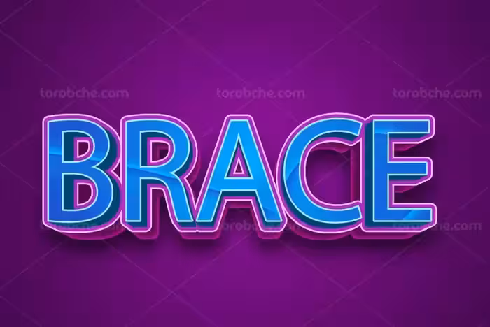 وکتور افکت متنی سه بعدی آبی رنگ | گرافیک با طعم تربچه