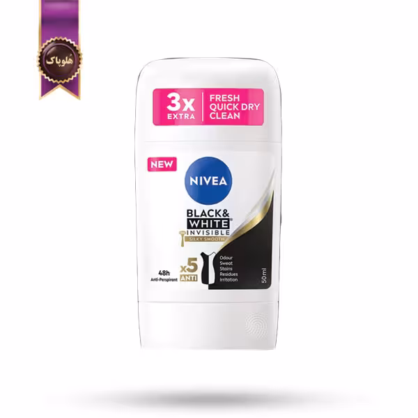 مام استیک ضد تعریق زنانه نیوا Nivea مدل نرم و ابریشمی Invisible Silky Smooth حجم 50 میلی‌ لیتر (اورجینال)