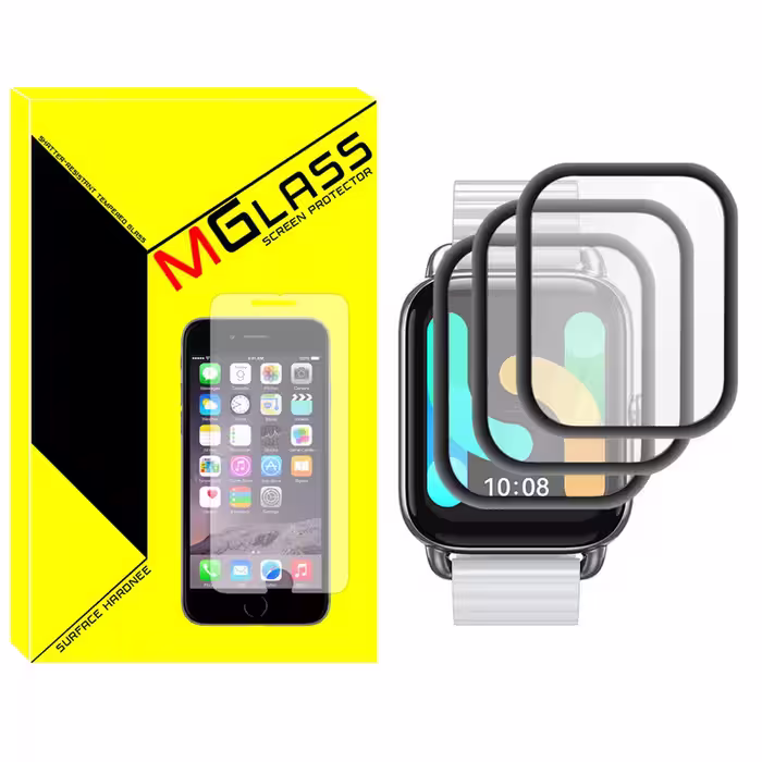 محافظ صفحه نمایش نانو ام‌گلس مدل Pmma-MG مناسب برای ساعت هوشمند هایلو RS4 Plus بسته سه عددی