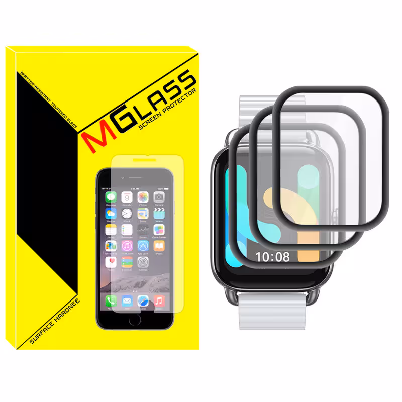 محافظ صفحه نمایش نانو ام‌گلس مدل Pmma-MG مناسب برای ساعت هوشمند هایلو RS4 Plus بسته سه عددی