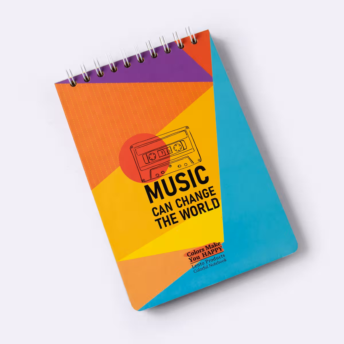 بولت ژورنال A5 کاغذ 5 رنگ MUSIC لنتو (Lento)
