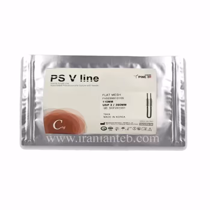 نخ لیفت و جوانساز پوست قالب دو سوزنه 2/390mm Double Needle cog Mold Flat mesh