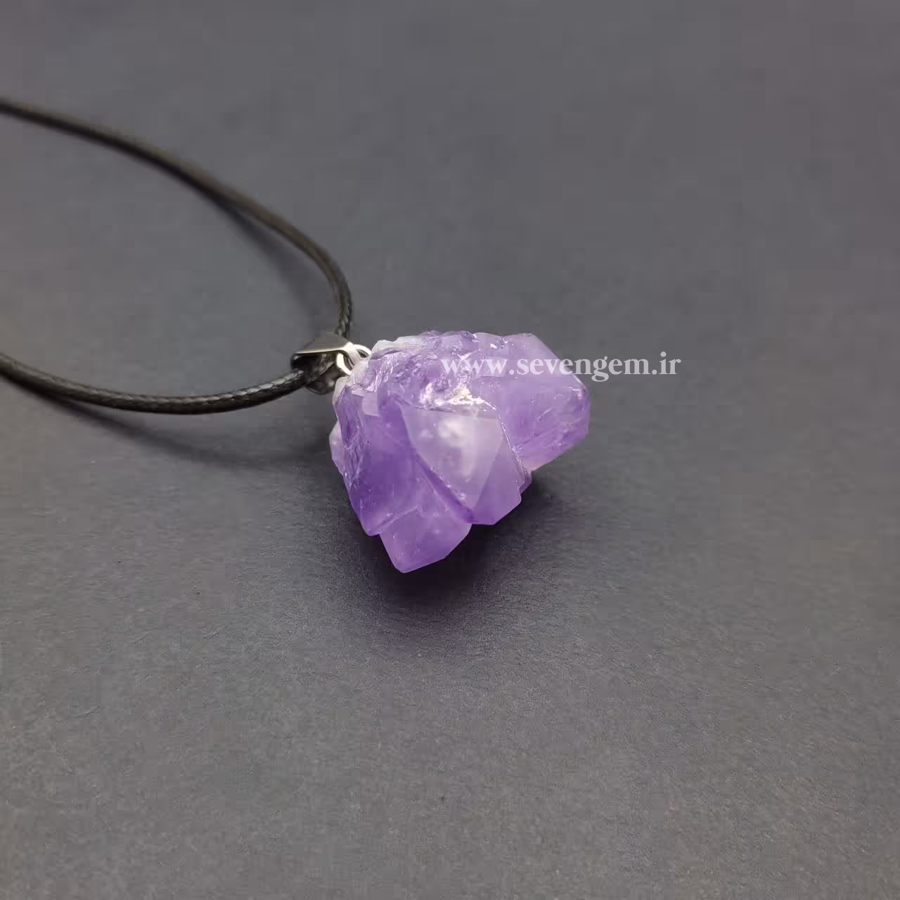 گردنبند بلور خوشه ای سنگ آمیتیست (کد674)
