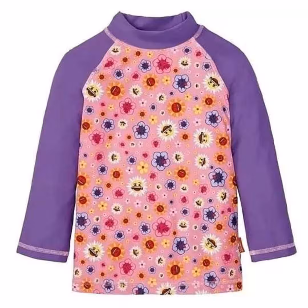 مایو دخترانه (تیشرت ورزشی) لوپیلو آلمان انتی یو وی مناسب ساحل و باشگاه سایز  6 تا 8 سال طرح ایموجی