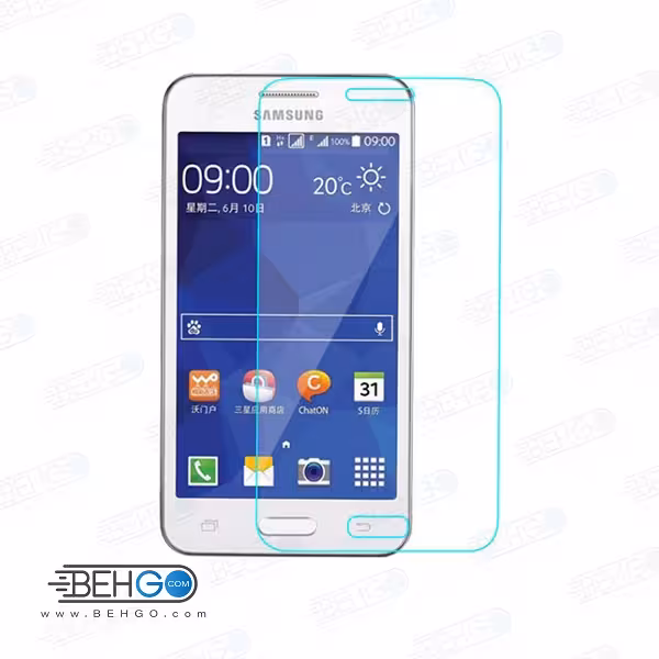 گلس کور2 بی رنگ و شفاف G355 یا محافظ صفحه نمایش شیشه ای Glass Screen Protector samsung core2 G355