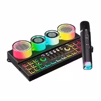 اسپیکر و میکسر صوتی به همراه میکروفن پرودو مدل Porodo Soundtec PD-ST21MIX Audiolink