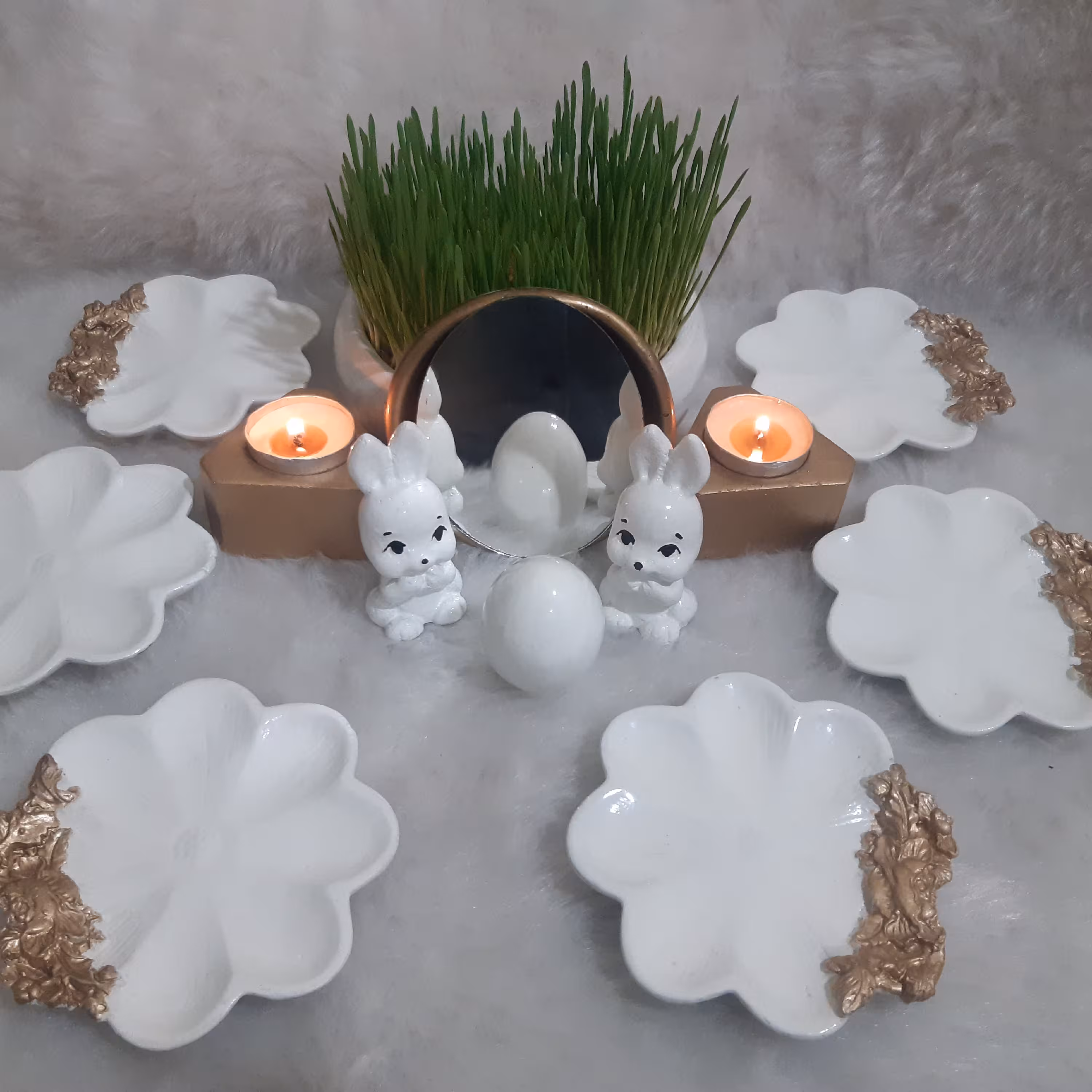 هفت سین سنگی طرح گل