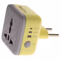 Hadron EU Stabilizer Power Plug Adapter with Timer – Yellow