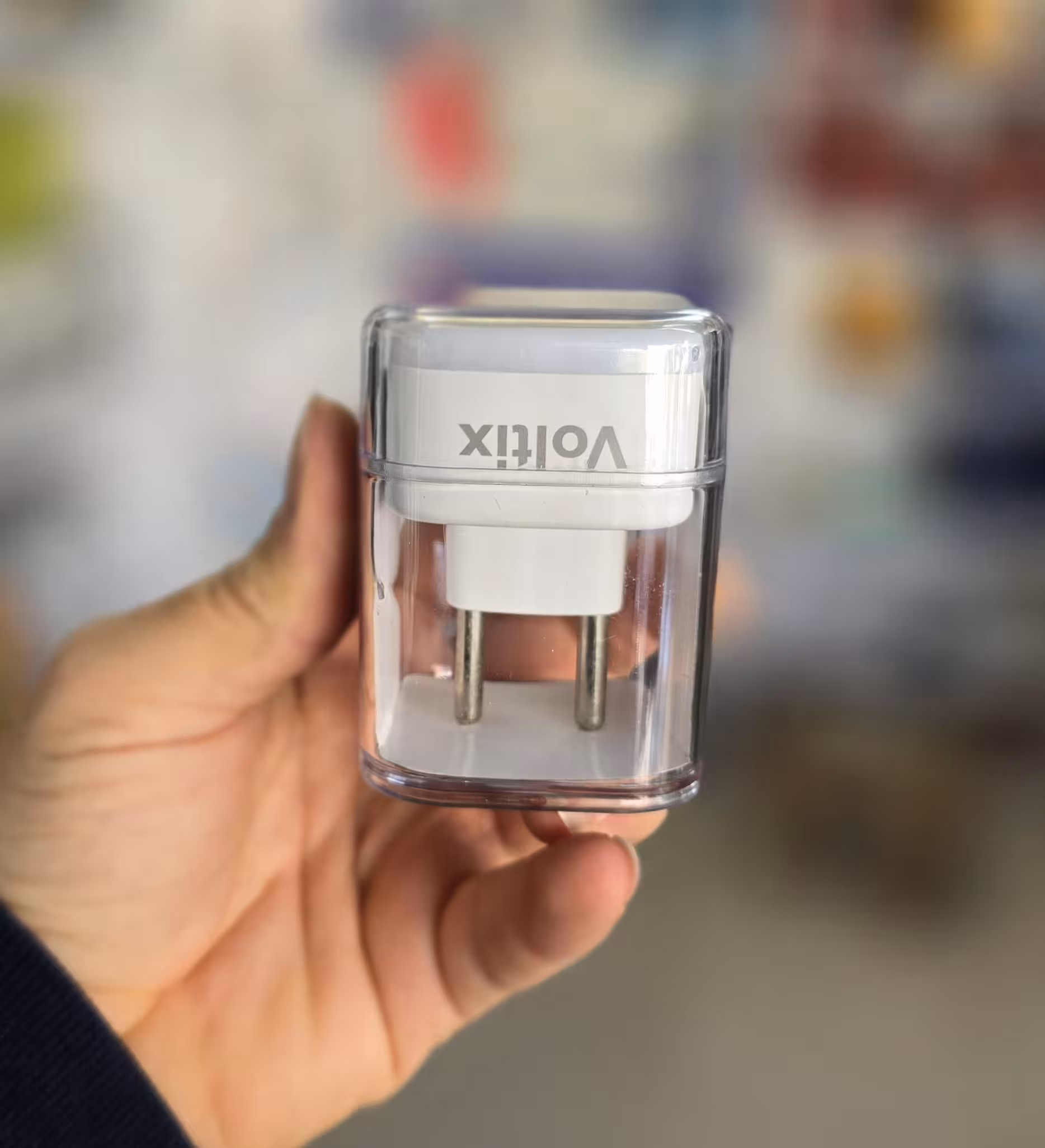 تبدیل 3 به 2 چراغدار Voltix M03 پک شیشه ای