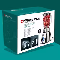 مخلوط کن برقی سوئیس پلاس مدل SBM-340S ظرفیت 2 لیتر 2 کاره با کاسه پیرکس