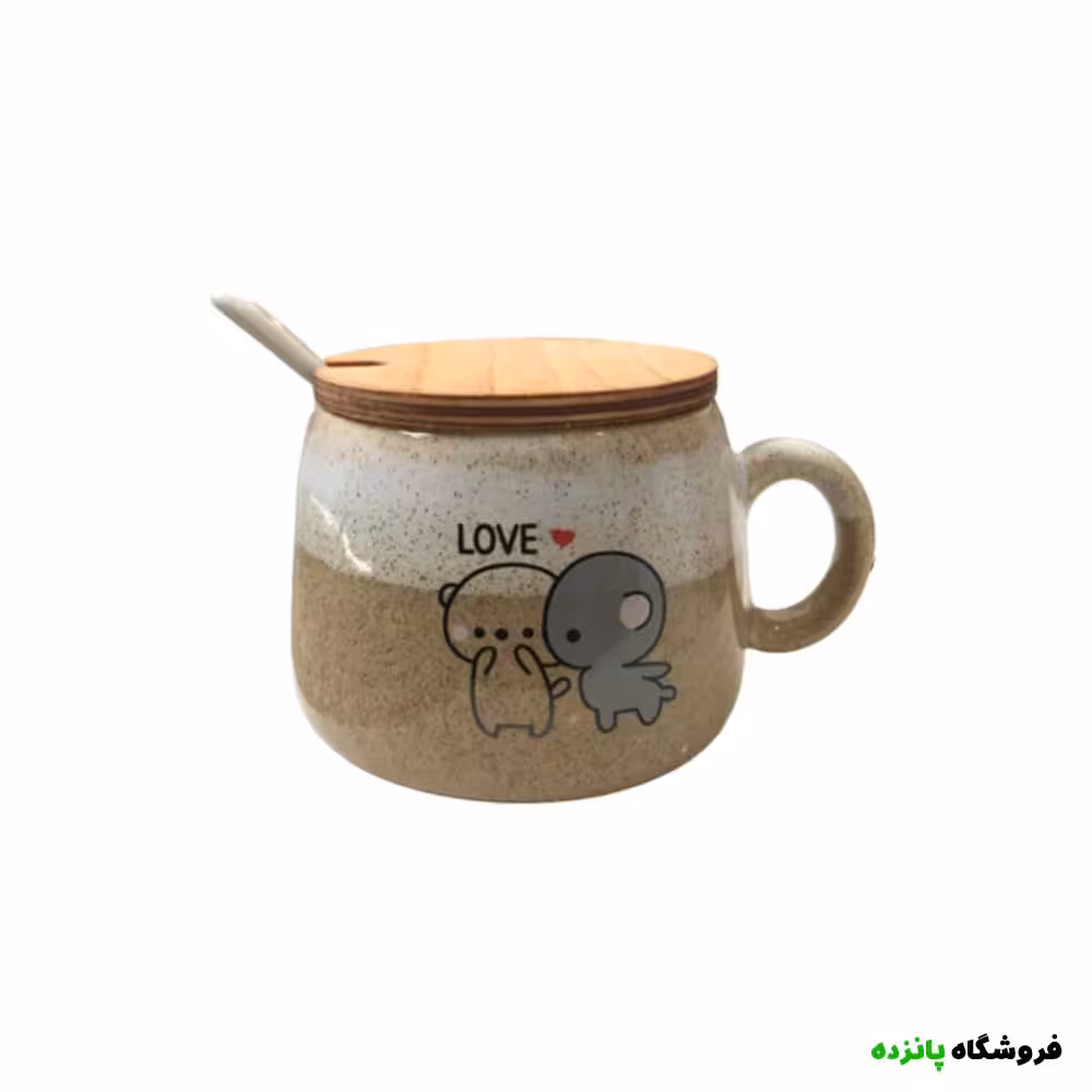 ماگ قاشق دار طرح love (عاشقانه) نسکافه ای