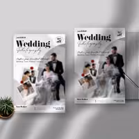 قالب لایه باز بروشور عکاسی عروسی
