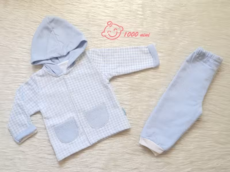 سویشرت شلوار چهارخونه آبی