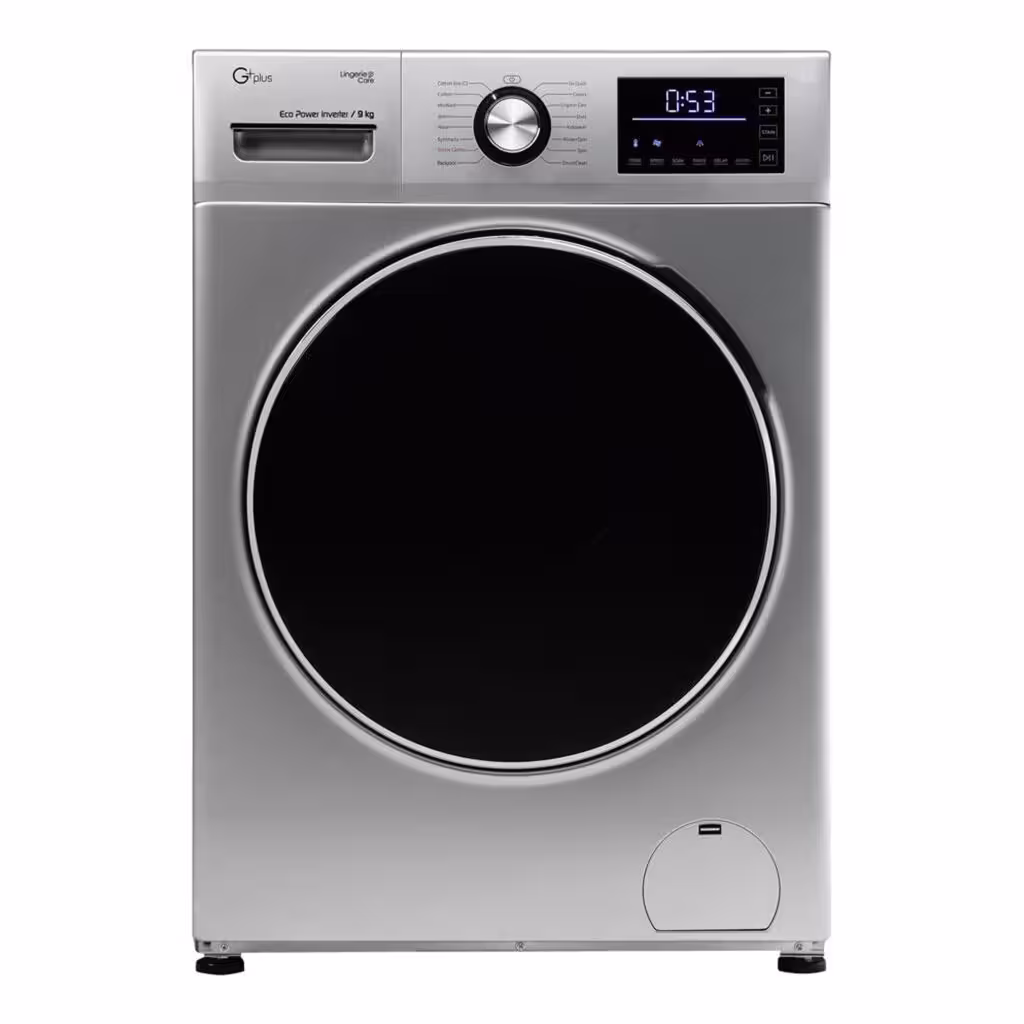 ماشین لباسشویی اتوماتیک جی پلاس مدل GWM-P934T ظرفیت 9 کیلوگرم