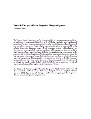 خرید و دانلود نسخه کامل کتاب Dynamic Energy and Mass Budgets in Biological Systems