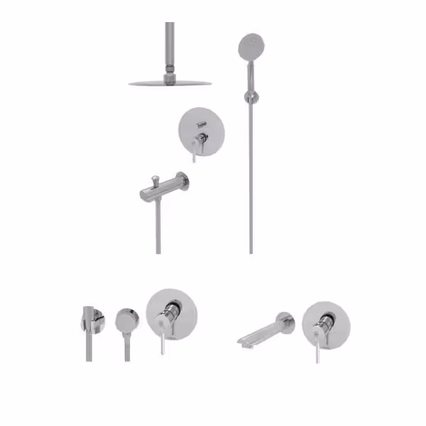 ست شیرآلات توکار شیبه مدل سهند همراه با مغزی