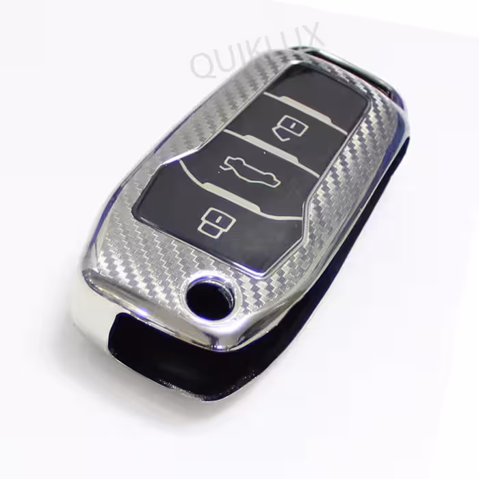 کاور سوییچ TPU طرح کربن ساینا و کوییک اس لاکچری MP – رنگ نقره ای