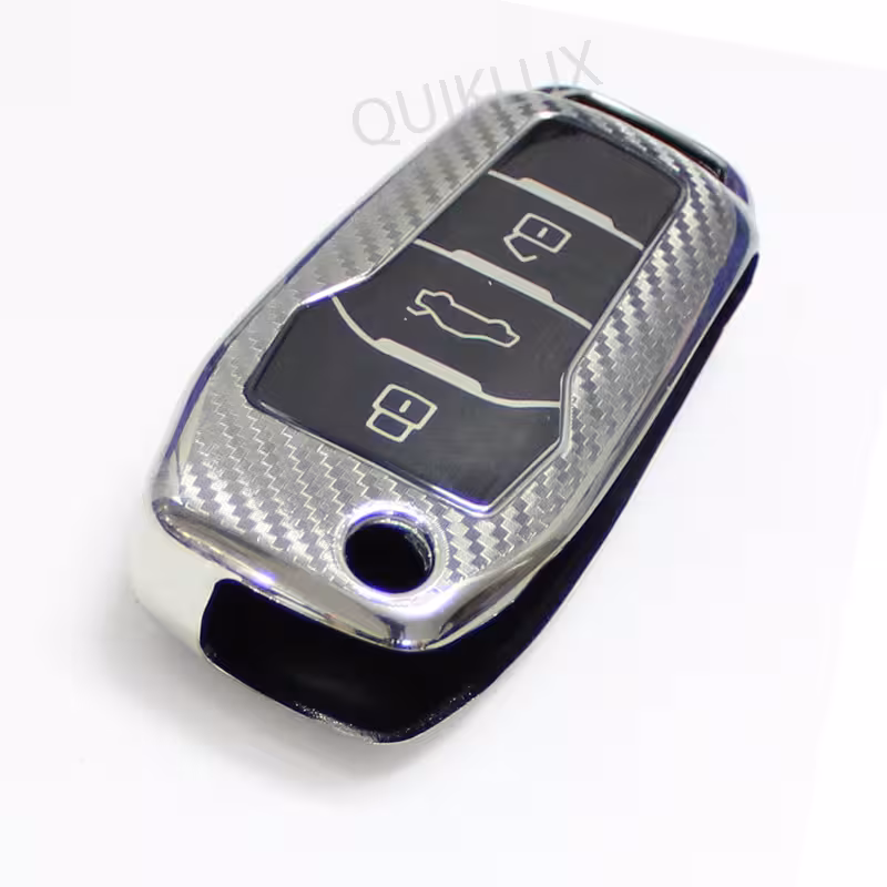 کاور سوییچ TPU طرح کربن ساینا و کوییک اس لاکچری MP – رنگ نقره ای