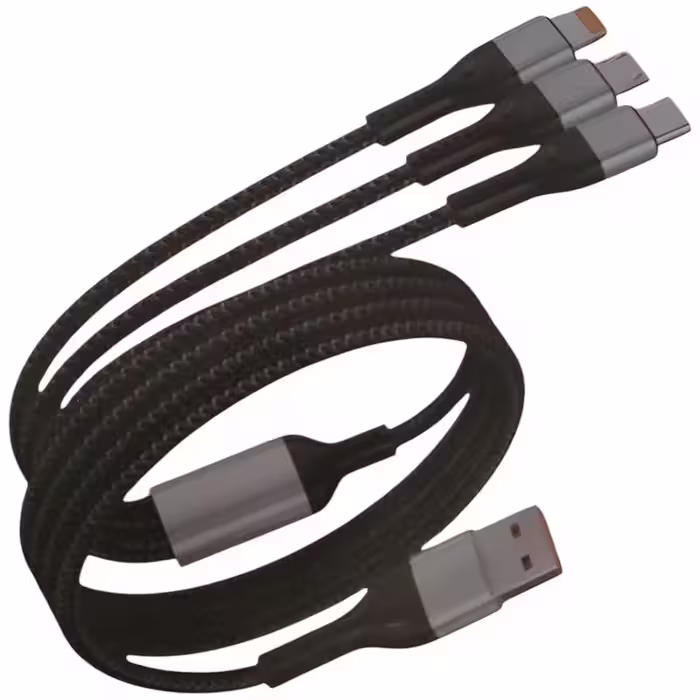 کابل تبدیل USB به USB-C / microUSB / لایتنینگ  مدل 3.0A طول 1.2 متر