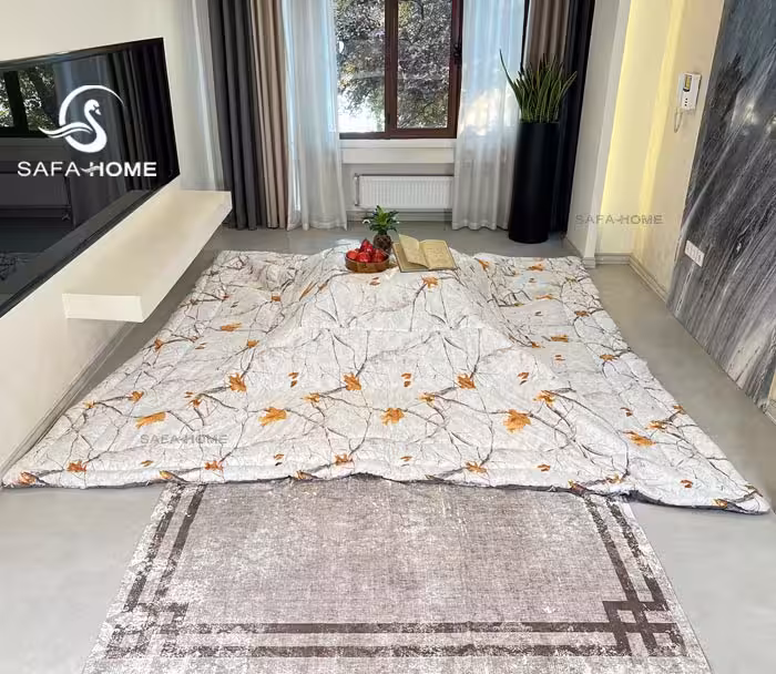 لحاف کرسی طرح دورویه طرح پاییز