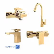 ست شیرآلات راسان مدل النا طلایی | تپس ایران فروشگاه آنلاین شیرآلات