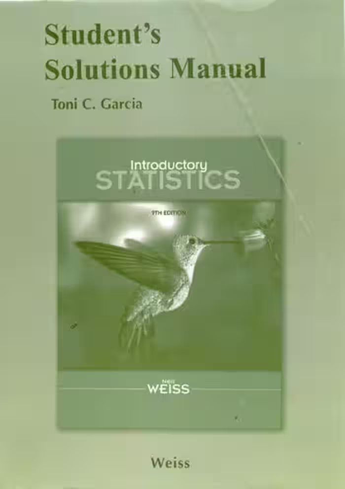 خرید و دانلود نسخه کامل کتاب Student's Solutions Manual for Introductory Statistics, Ninth Edition