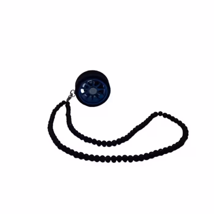 آویز آینه خودرو طرح رینگ و لاستیک آبی تیره