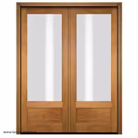 درب پذیرایی شیشه‌خور با چوب بلوط کد 1192