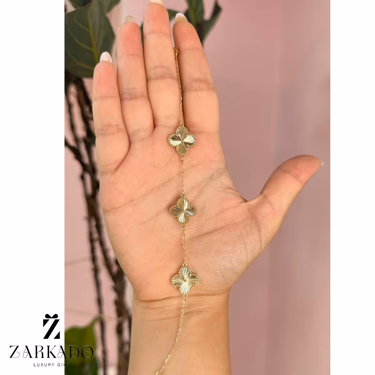 دستبند ونکلیف گل 3 تایی