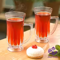 استکان شيشه اي دسته دار ليمون