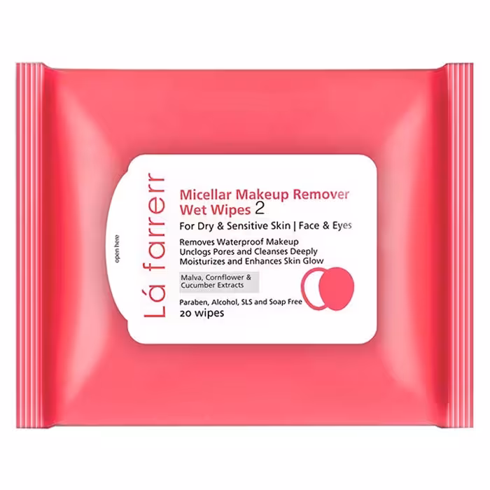دستمال مرطوب آرایش پاک کن لافارر2 (20 عددی)