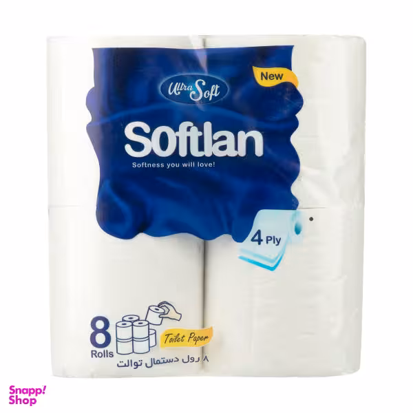 دستمال توالت سافتلن (Softlan) بسته 8 عددی