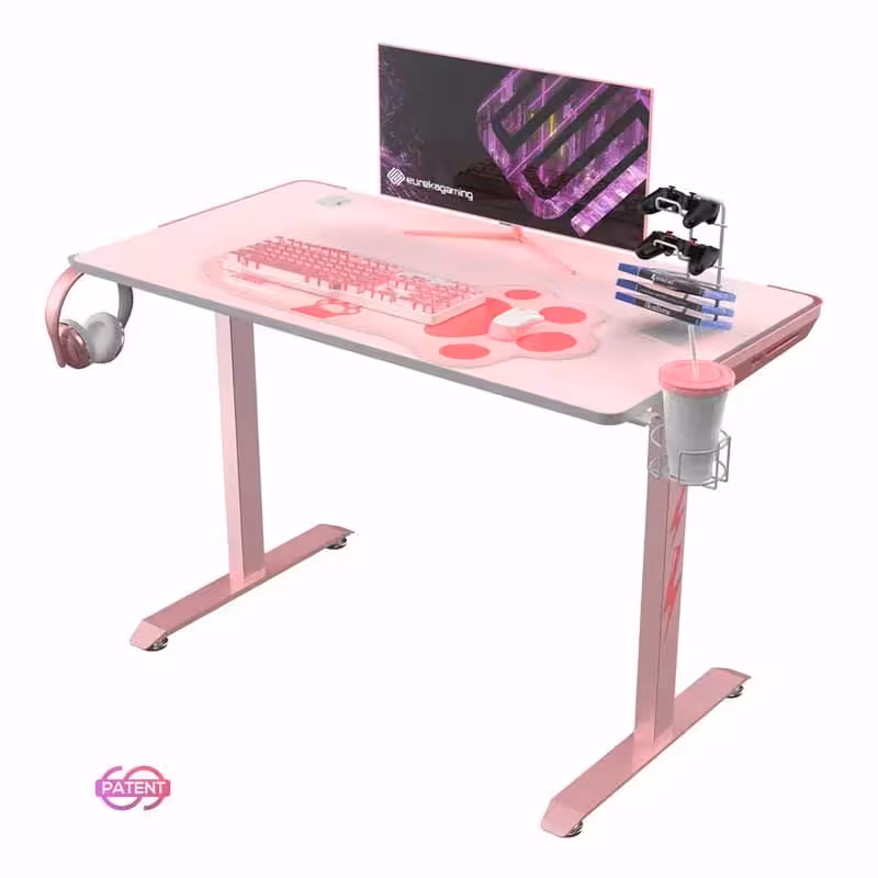 میز گیمینگ صورتی Eureka Venus ERK-I44-PK-V1