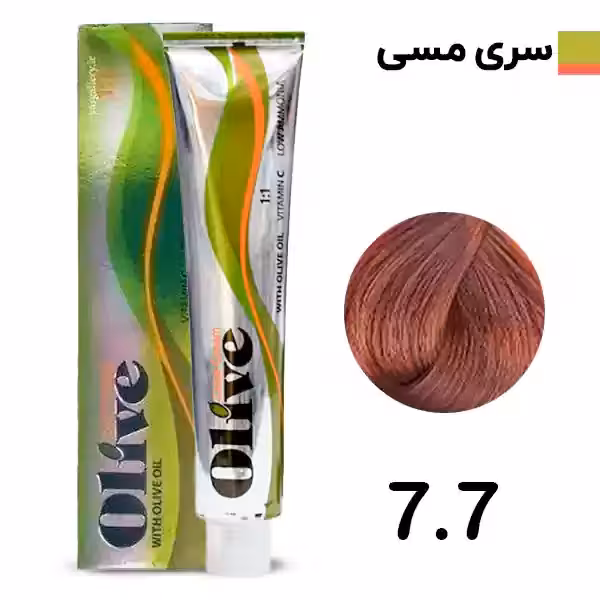 رنگ مو الیو بلوند مسی متوسط olive شماره 7.7