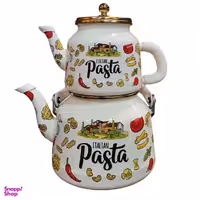 ست کتری و قوری لعابی طرح پاستا