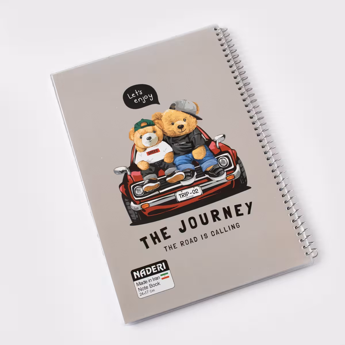 دفتر خط دار 60 برگ خرس JOURNEY نادری