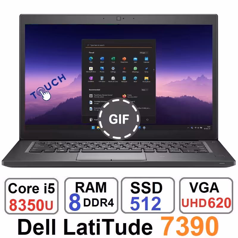 لپ تاپ دل Dell Latitude 7390 Core i5 8350uوSSD512