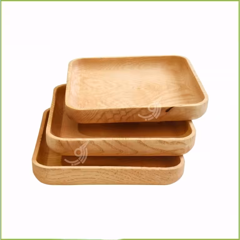 ظرف چوبی مربع قطر 20 کد 102024