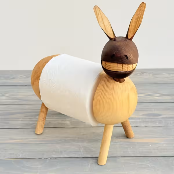 جا دستمال کاغذی رولی طرح الاغ خندان