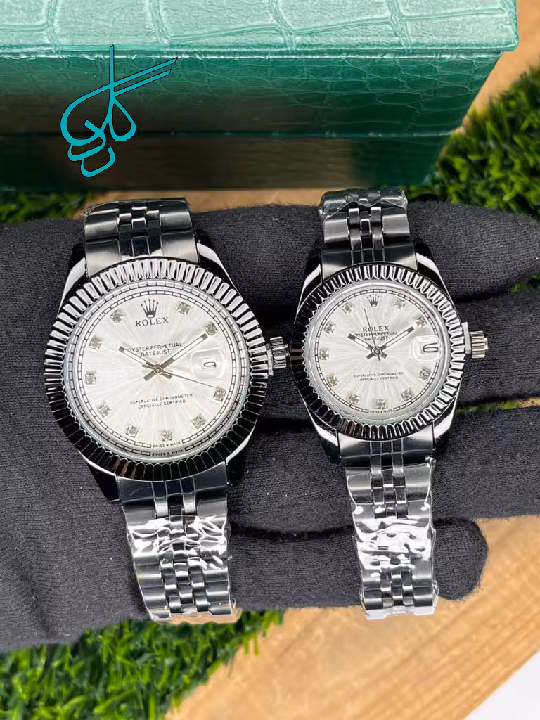 خرید ست ساعت زنانه و مردانه رولکس دیت جاست کیفیت عالی کد 2117321 - ردگل