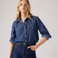 قیمت و خرید پیراهن زنانه سرمه ای لیوایز مدل ICONIC LIGHTWEIGHT WESTERN SHIRT اورجینال