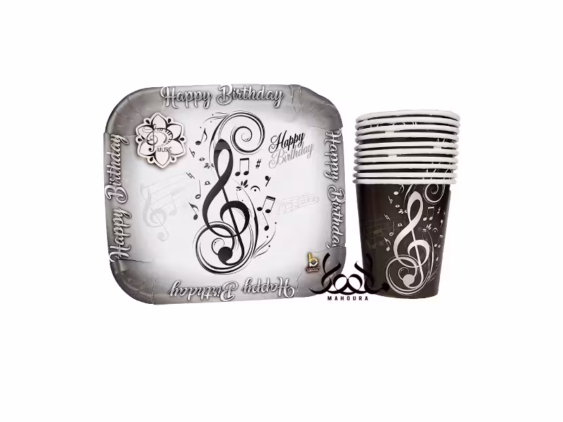 بشقاب و لیوان موسیقی ( 10 عددی )