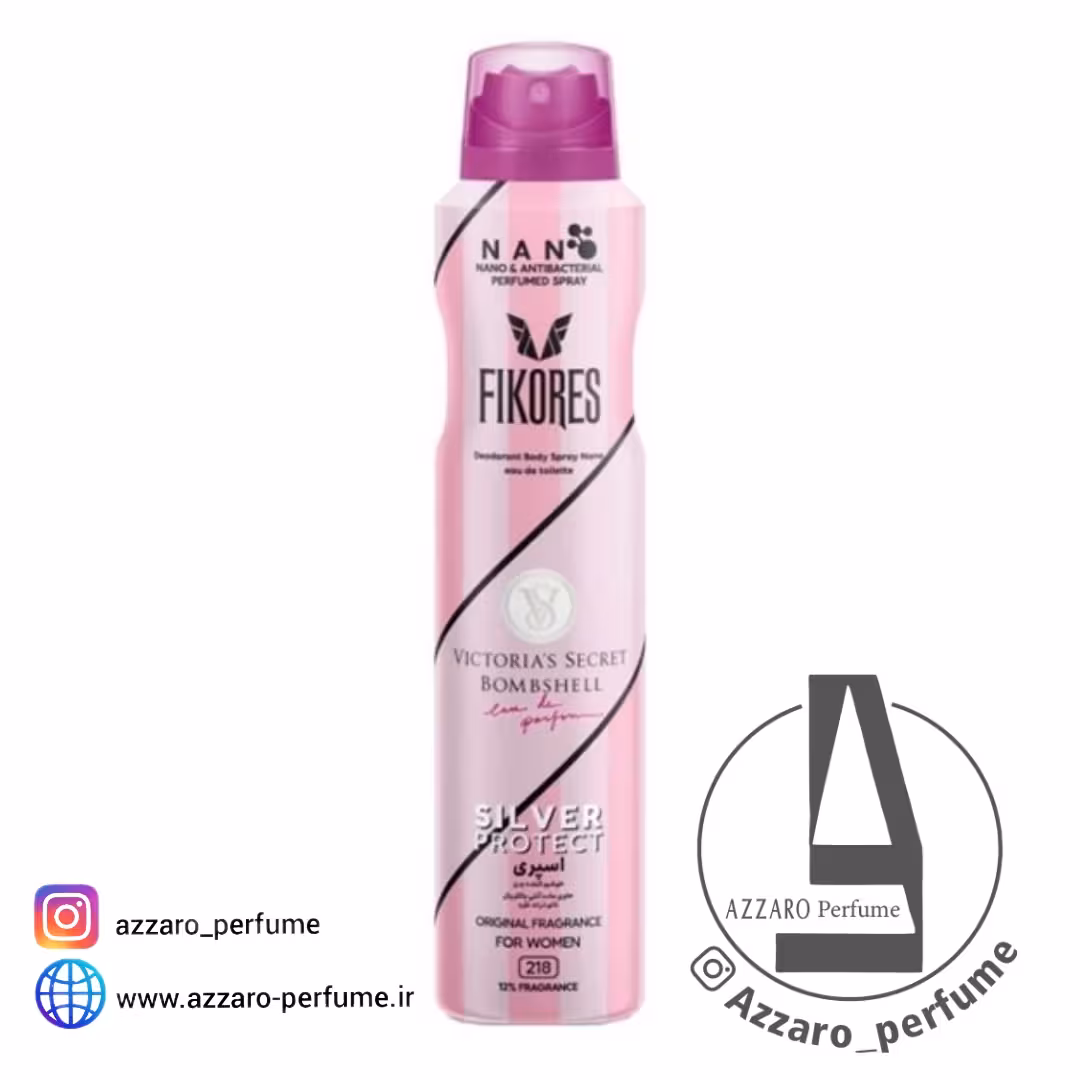 اسپری بدن زنانه فیکورس ویکتوریا سکرت بامشل BOMBSHELL حجم 200 میل