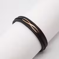 دستبند چرم طرح بینهایت