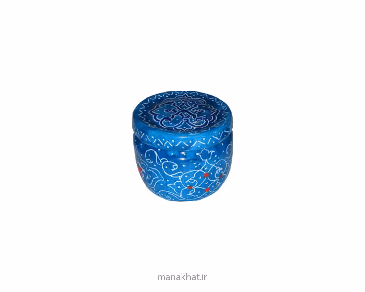 دوات مسی میناکاری شده مشقی آبی رنگ